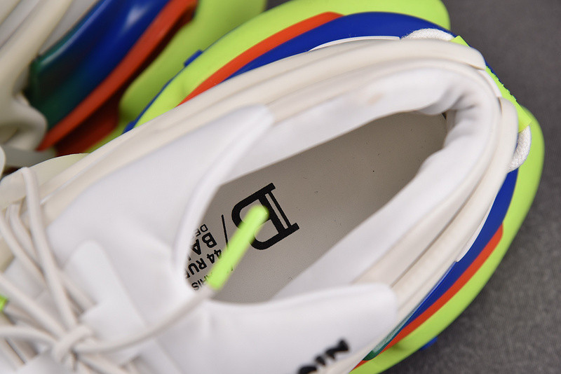 BALMAIN NEOPRENE AND LEATHER UNICORN LOW-TOP SNEAKERS