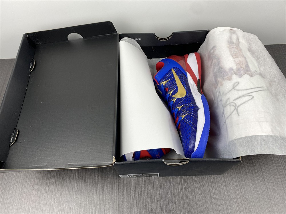 NIKE ZOOM KOBE VII RLX RED BLUE METALLIC GOLD 488371-406