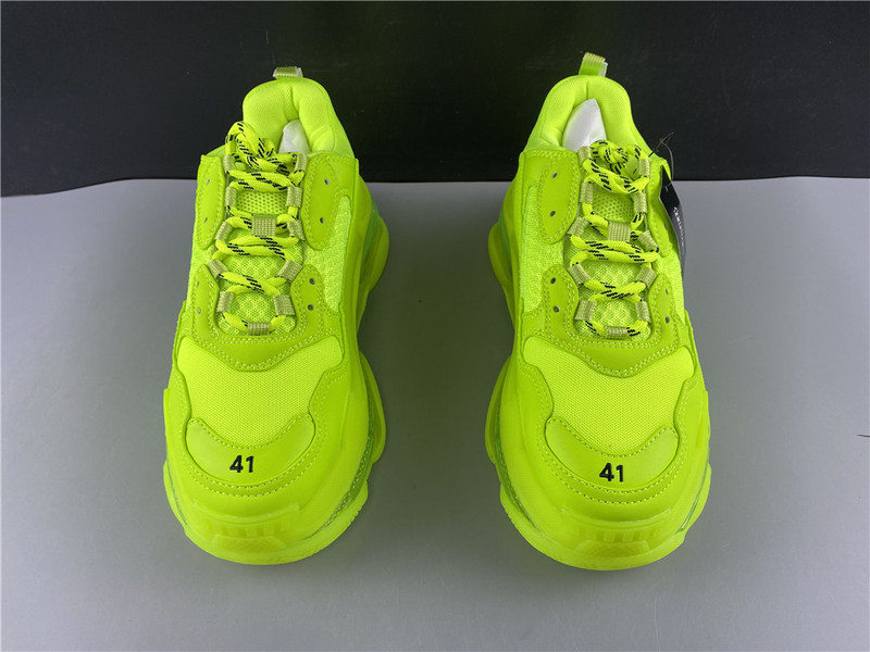 Ba*len*cia*ga triple s trainers clear sole flourescent green 541624 w2ff1 3720