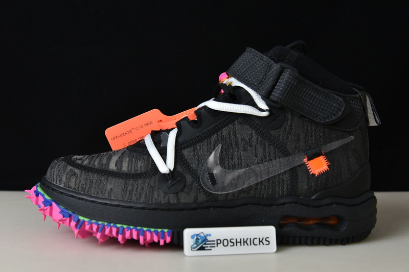 OW X NIKE AIR FORCE 1 MID BLACK DO6290-001