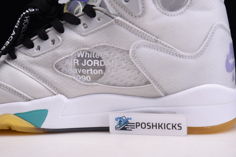 OW Air Jordan 5 Green Purple CT8480-105