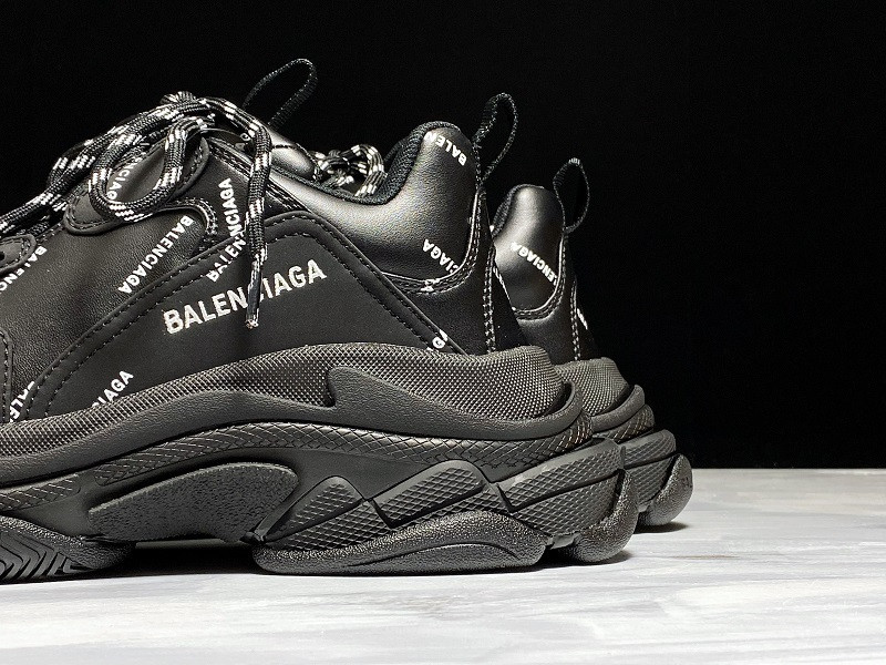 Ba*len*cia*ga triple s sneakers (black with logo) 536737 w2fa1 1090