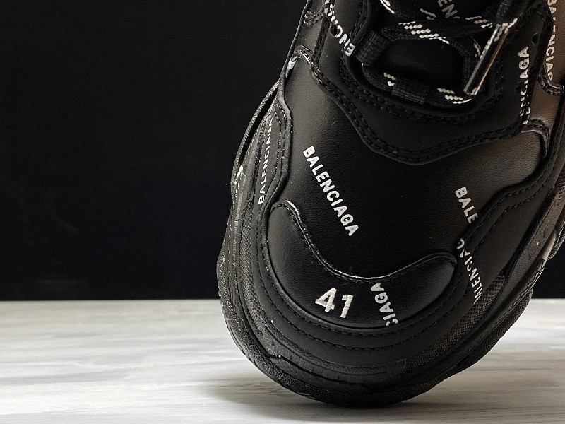 Ba*len*cia*ga triple s sneakers (black with logo) 536737 w2fa1 1090