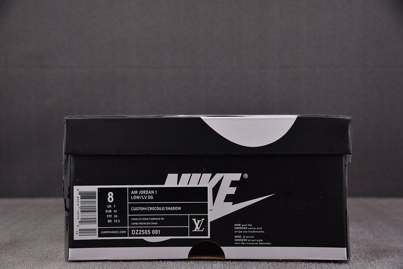 LV x Air Jordan 1 x TS Checked Black Trainers DZ2505-001