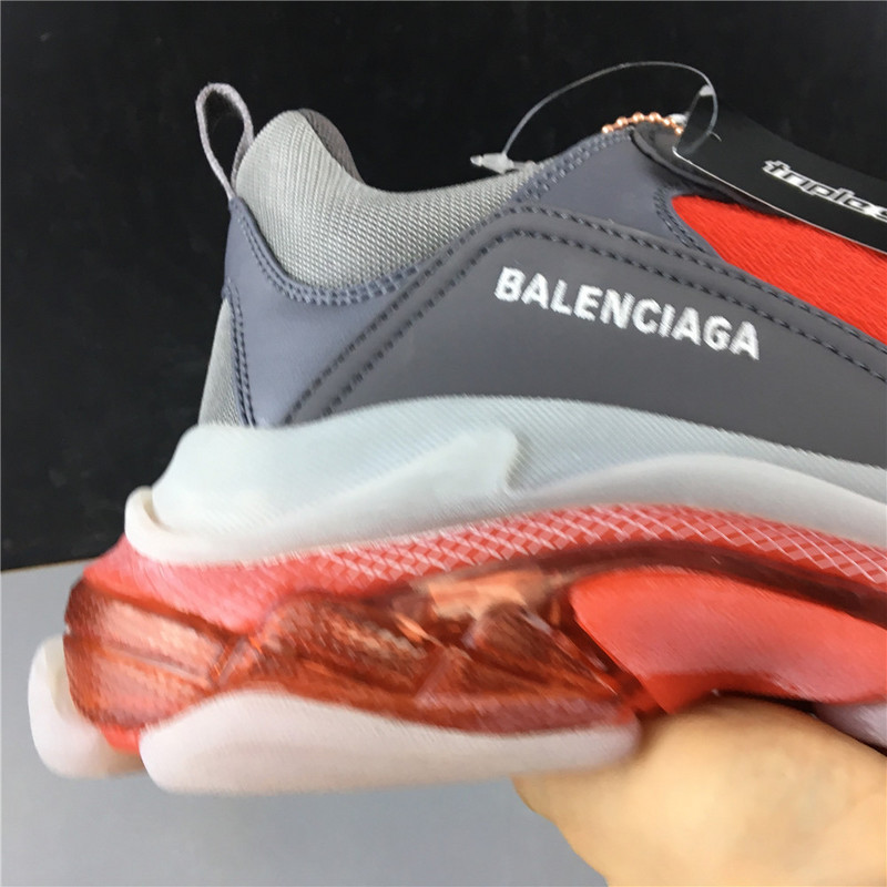 Ba*len*cia*ga triple s trainers clear sole grey red 541624 w0901 2262