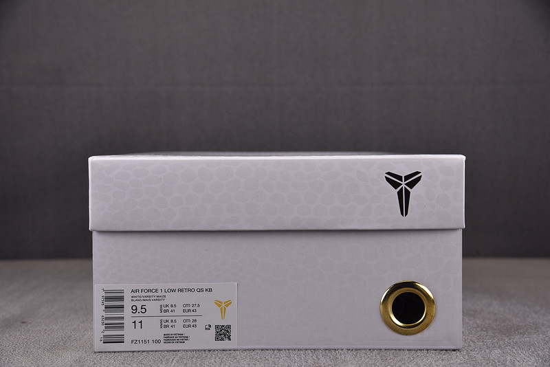 Kobe Bryant Nike Air Force 1 Low White FZ1151-100