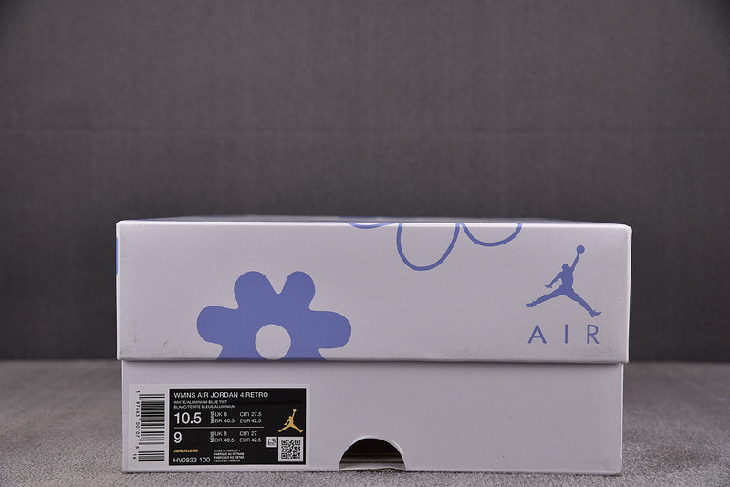 Air Jordan 4 "Aluminum" "White/Blue Tint" HV0823-100