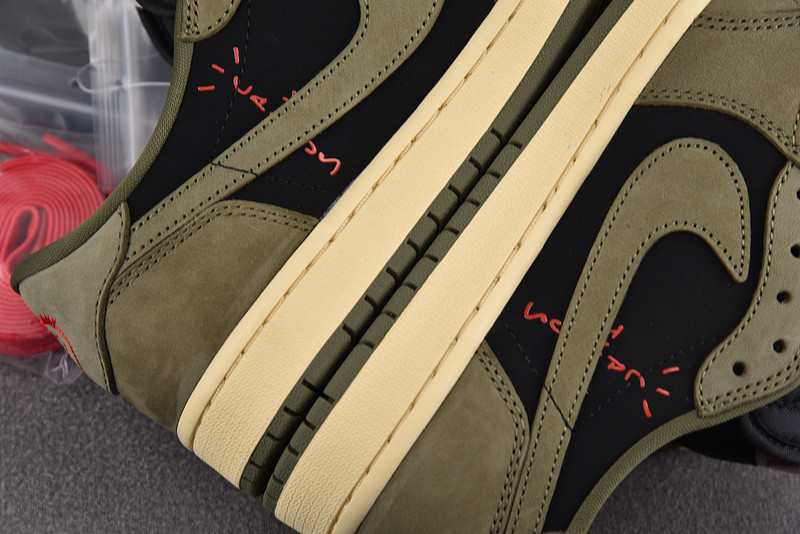 Travis Scott Air Jordan 1 Low OG Black Olive DM7866-002