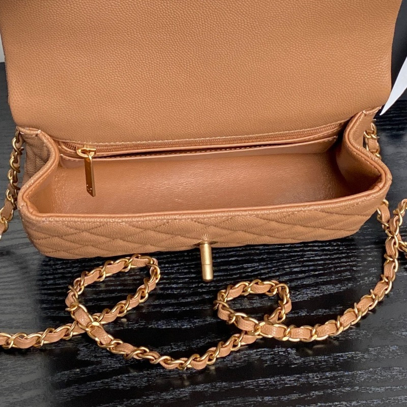 Ch**el - mini rectangular top handle classic flap bag