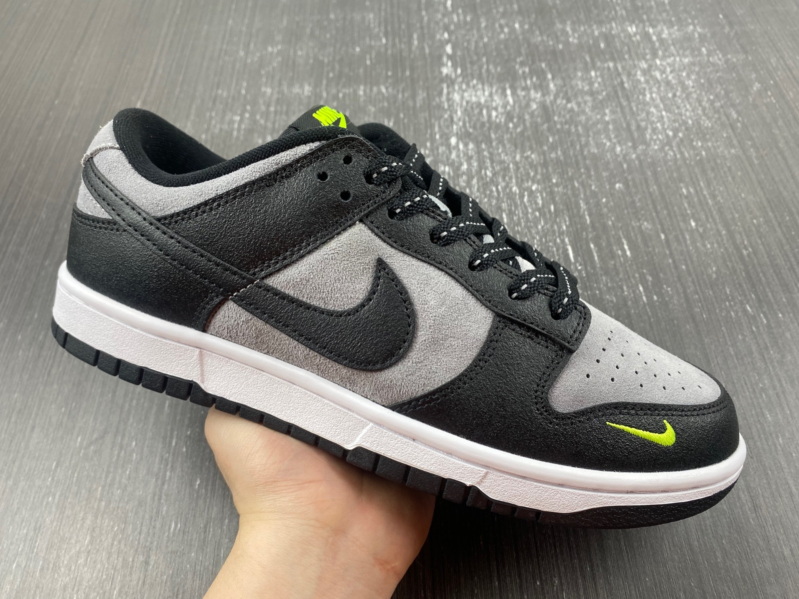 Nike Dunk Low "Black/Grey/Neon Green" FQ2205-001
