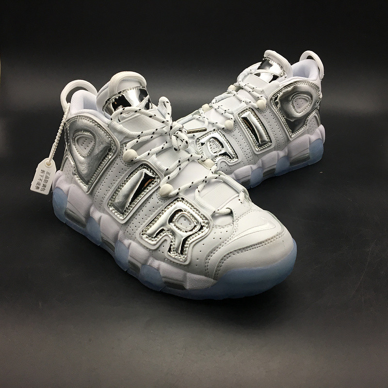 nike air more uptempo Ch*0me white 917593-100