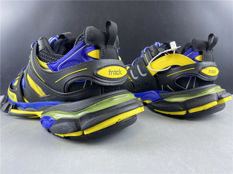 Ba*len*cia*ga tess s. gomma trek low top sneakers (black blue and yellow) 542023 w1gb1 1121