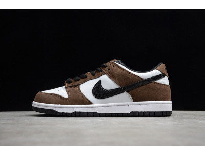 NIKE DUNK LOW WHITE BLACK TRAIL END BROWN 304292-102