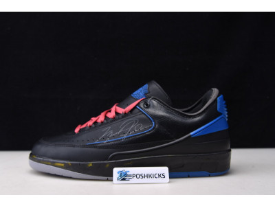 OW x Air Jordan 2 Low “Black Royal” DJ4375-004