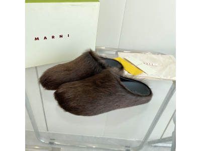 MARNI Brown Fussbett Sabot Loafers